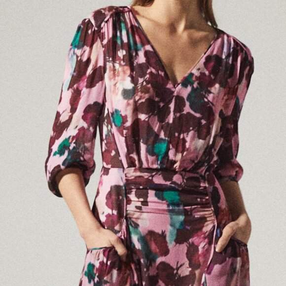 REISS "Josephine" Floral Printed Midi Dress NWT - Picture 5 of 16